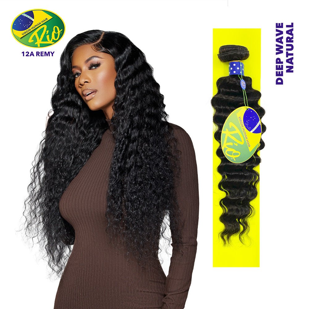 Rio 100% Virgin Human Hair Deep Wave Single Bundles - Natural Color - Beauty Exchange Beauty Supply