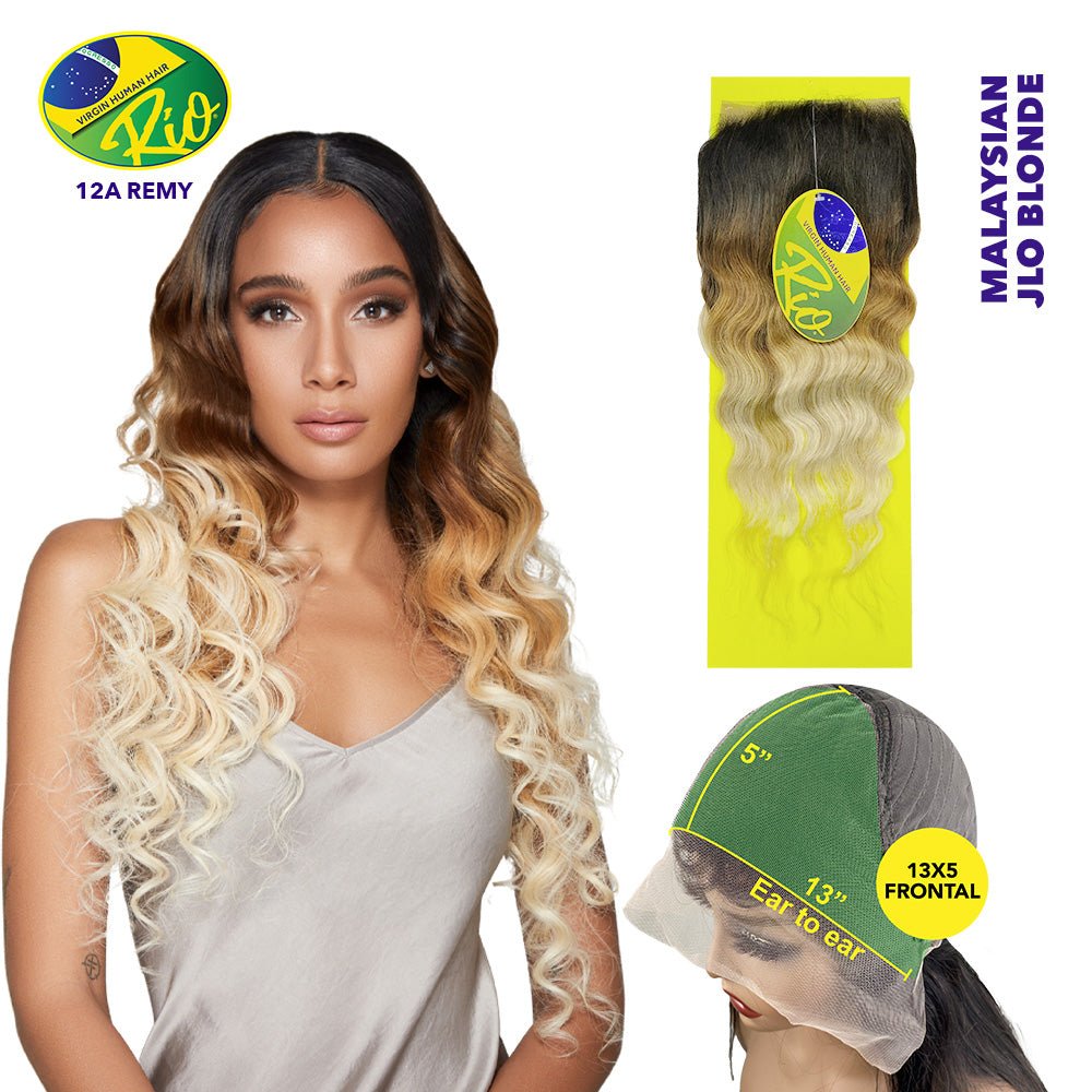 Rio 100% Virgin Human Hair Malaysian Wave 13x5 Closure - JLO Blonde - Beauty Exchange Beauty Supply