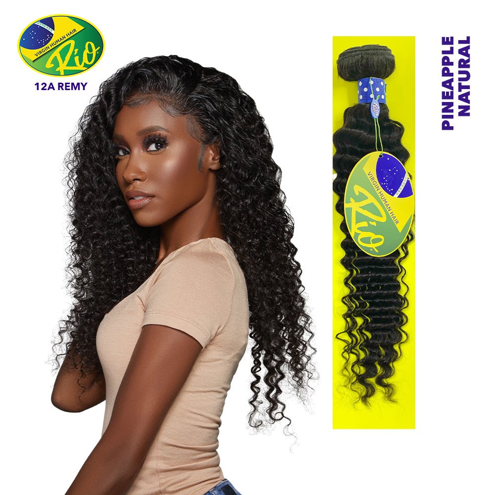 Rio Virgin Hair Single Bundle - Pineapple Curl Natural Color