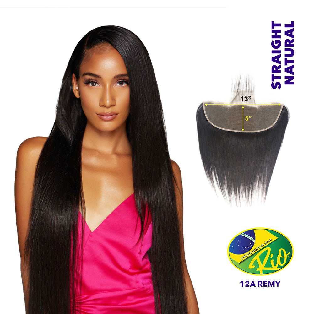 Rio 100% Virgin Human Hair Straight 13x5 Frontal - Natural Color - Beauty Exchange Beauty Supply