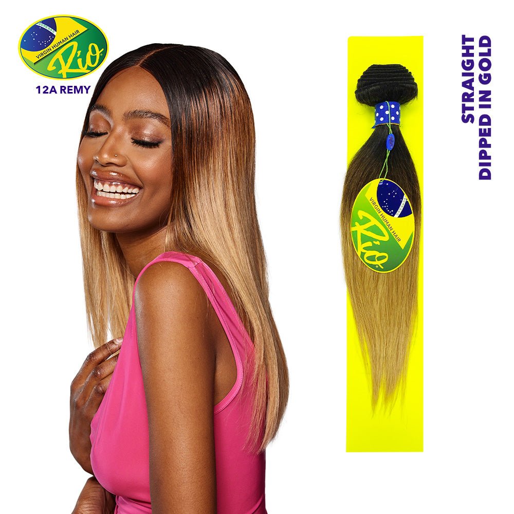 Rio 100% Virgin Human Hair Straight Single Bundles - Dipped In Gold - Beauty Exchange Beauty Supply
