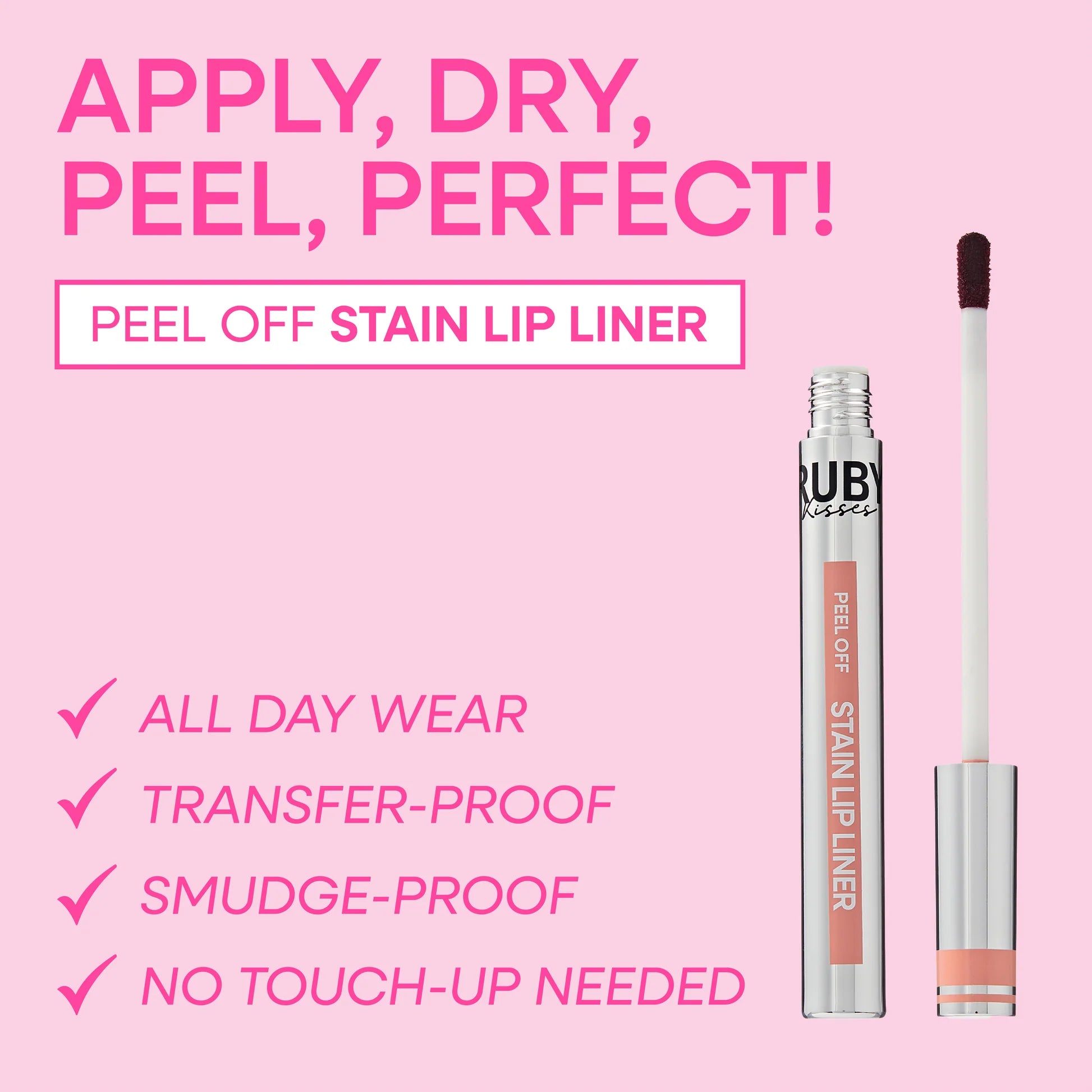 Ruby Kisses Peel Off Stain Lip Liner – 1.5ml