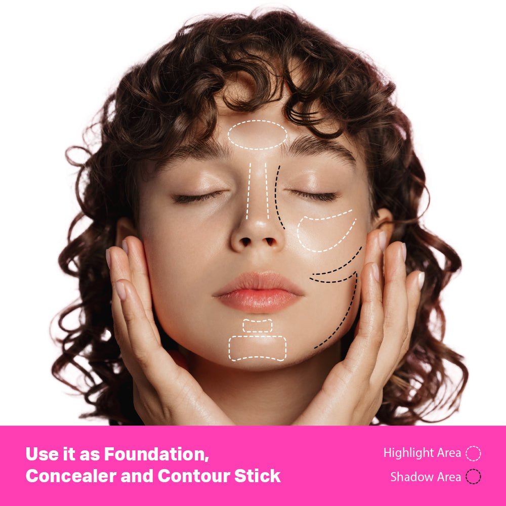 Ruby Kisses 3 - in - 1 Stick Foundation – Foundation, Concealer & Contour In One! | 9.1g / 0.32 oz | 8 Shades - Beauty Exchange Beauty Supply