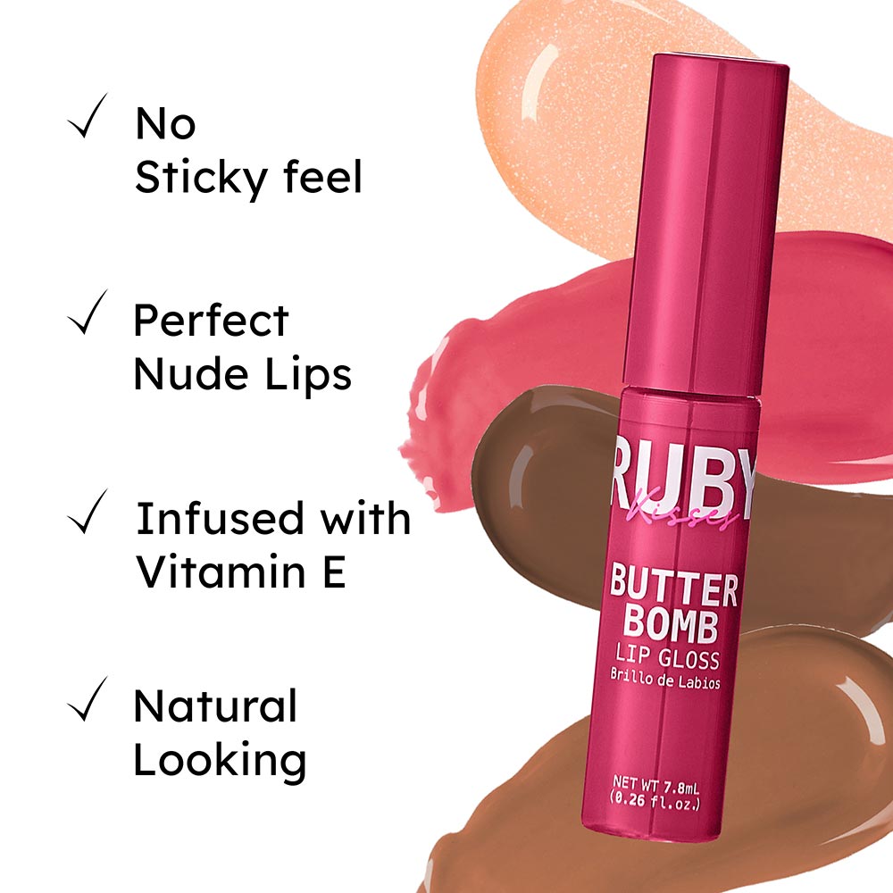 Ruby Kisses Butter Bomb Gloss - 12 Shades - Beauty Exchange Beauty Supply