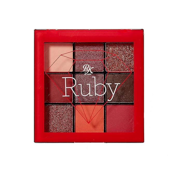 Ruby Kisses Eyeshadow Palette – 9 Richly Pigmented Colors - Beauty Exchange Beauty Supply