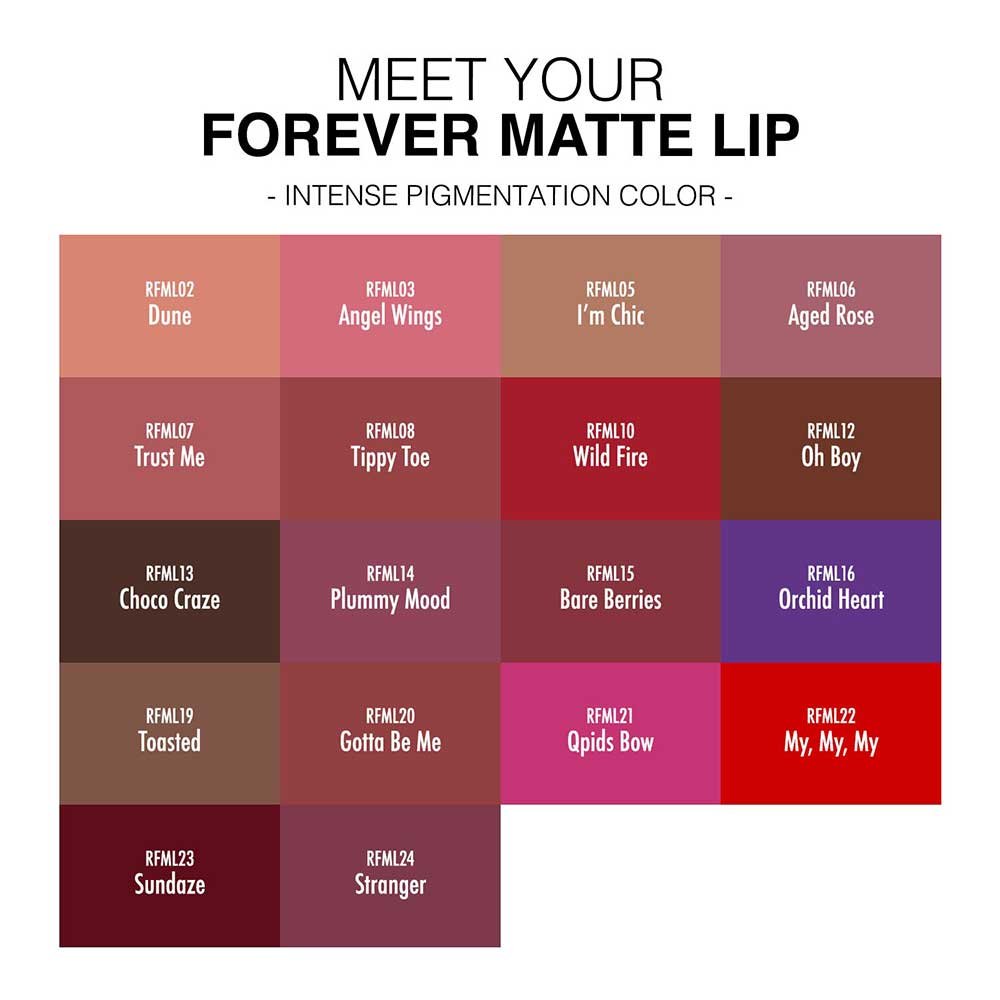 Ruby Kisses Forever Matte Liquid Lipstick – Vivid, Trendy Colors | Long - Lasting Matte Finish | 17 Shades - Beauty Exchange Beauty Supply