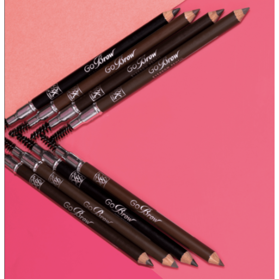 Ruby Kisses Go Brow Wooden Eyebrow Pencil With Brush – Natural - Looking Brows | 4 Shades - Beauty Exchange Beauty Supply