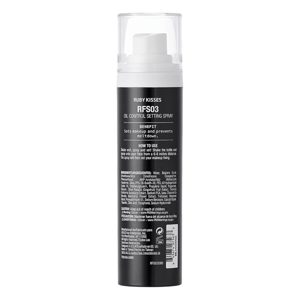 Ruby Kisses Instant Matte Setting Spray – Oil Control - Beauty Exchange Beauty Supply
