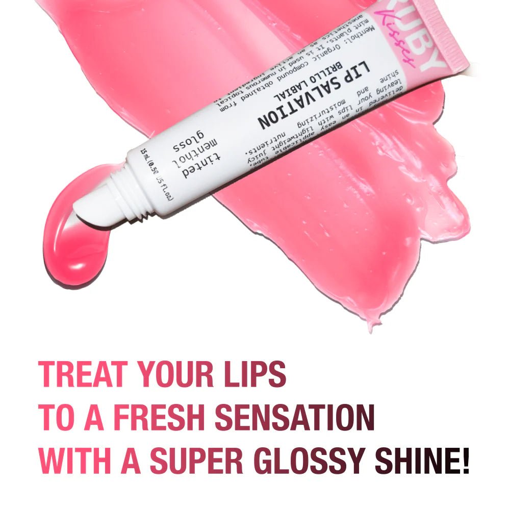 Ruby Kisses Lip Salvation Lip Gloss Menthol - Infused Treatment – 15ml - Beauty Exchange Beauty Supply