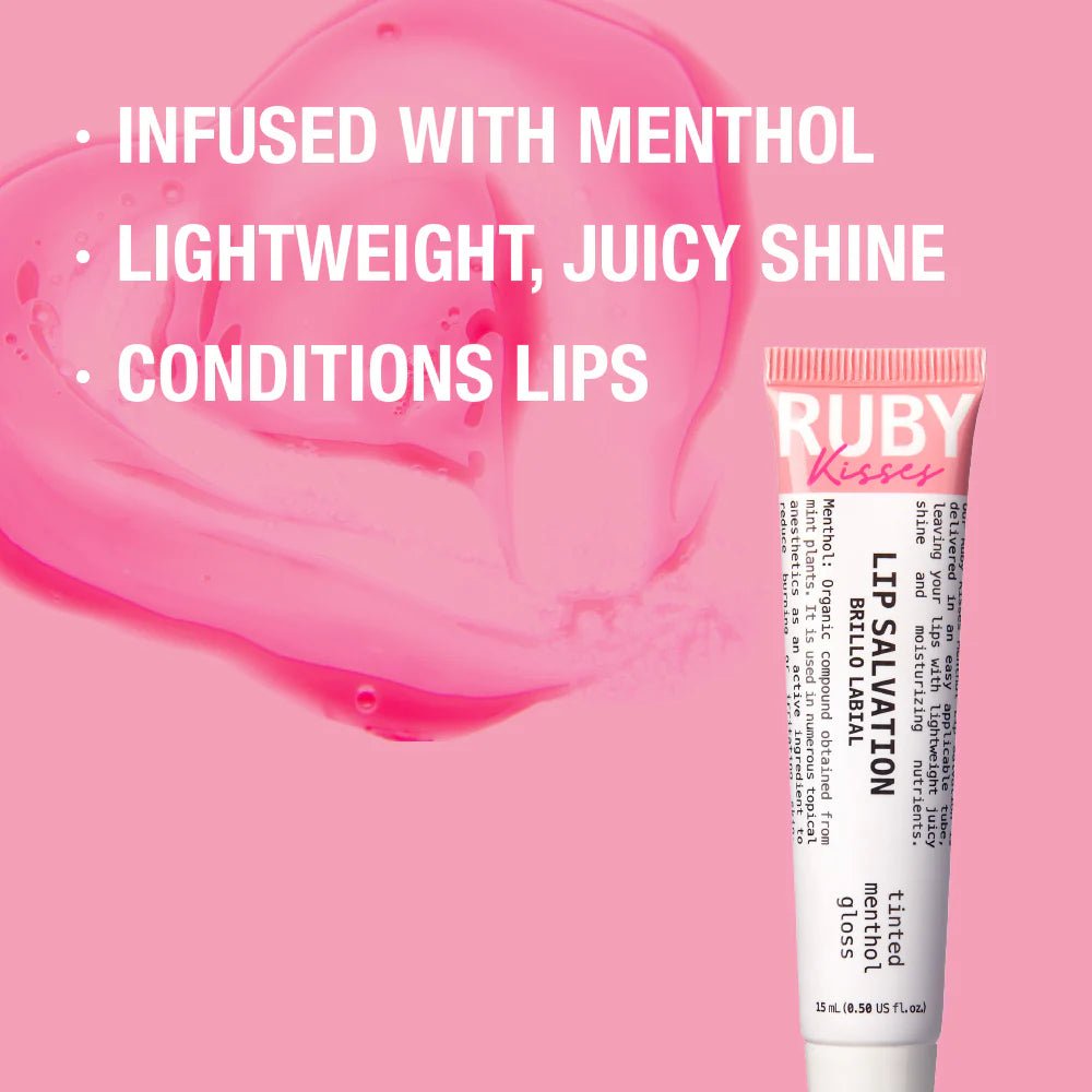 Ruby Kisses Lip Salvation Lip Gloss Menthol - Infused Treatment – 15ml - Beauty Exchange Beauty Supply