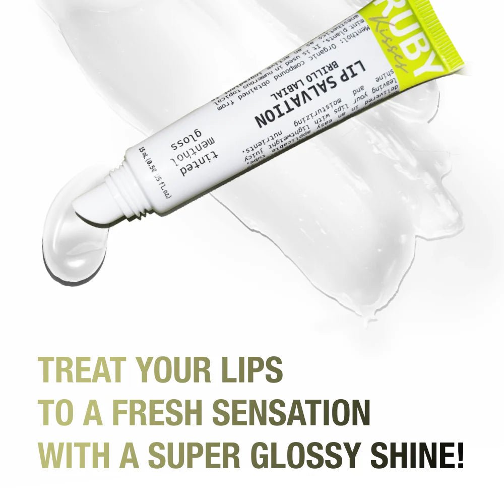 Ruby Kisses Lip Salvation Lip Gloss Menthol - Infused Treatment – 15ml - Beauty Exchange Beauty Supply