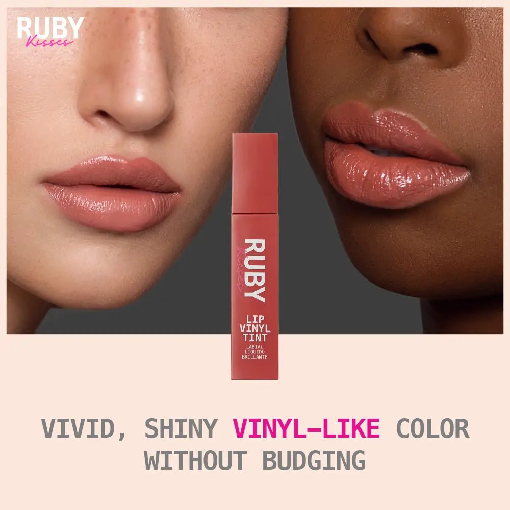 Ruby Kisses Lip Vinyl Tint Liquid Lipstick – Transfer - Proof, Bold Color | 10 High - Impact Shades - Beauty Exchange Beauty Supply