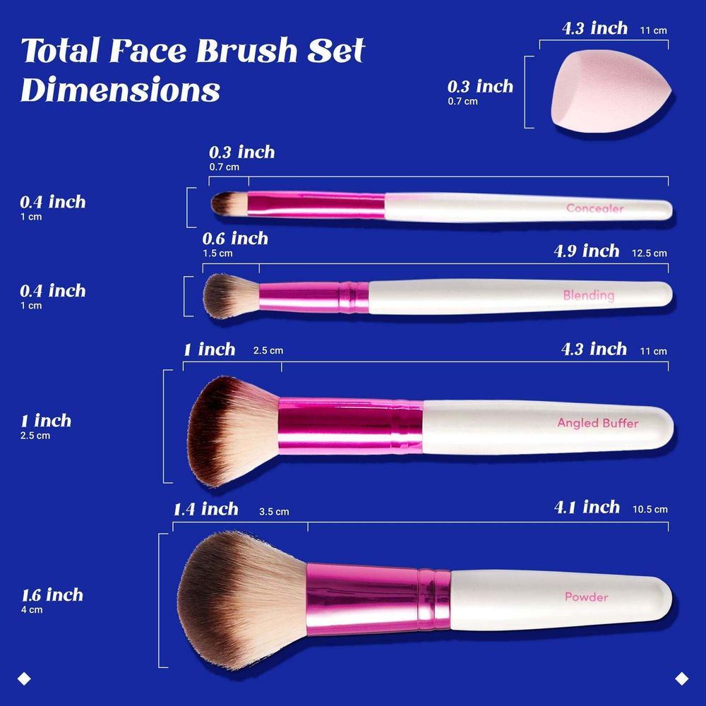Ruby Kisses Makeup Brush Kit – Face, Eye & Complexion Sets | 01, 02, 03 Variants - Beauty Exchange Beauty Supply