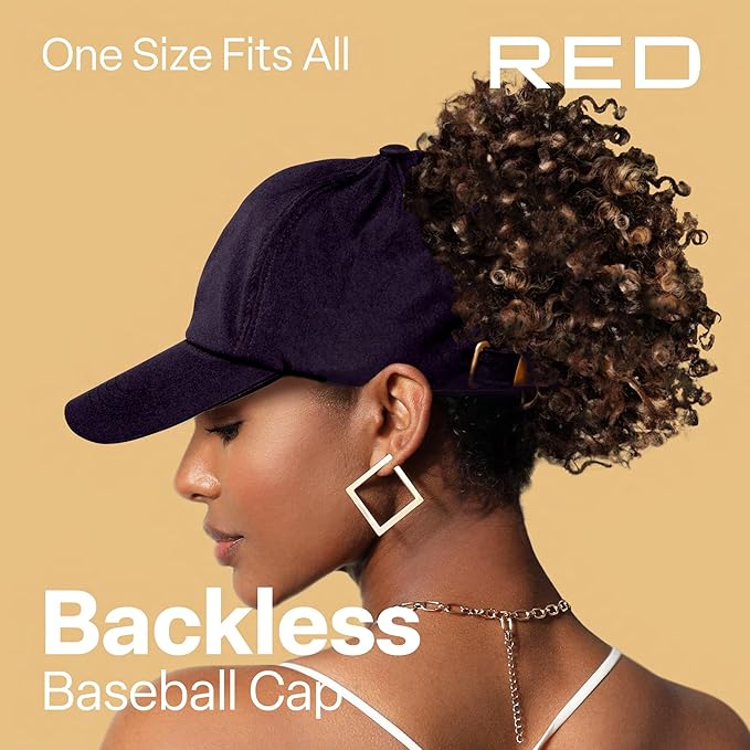 Satin Lined Backless Baseball Cap – One Size - Beauty Exchange Beauty Supply