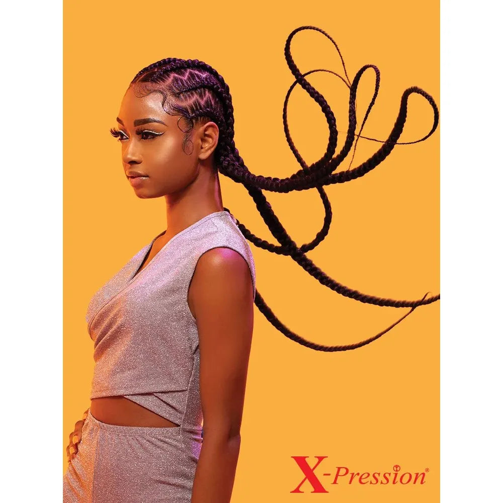 Sensationnel 3X X‑pression Synthetic Braiding Hair – Pre‑Stretched 58″ - Beauty Exchange Beauty Supply