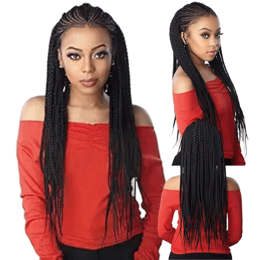 Sensationnel Cloud 9 13x7 Synthetic Lace Front Wig - Feed In Fulani Cornrow - Beauty Exchange Beauty Supply