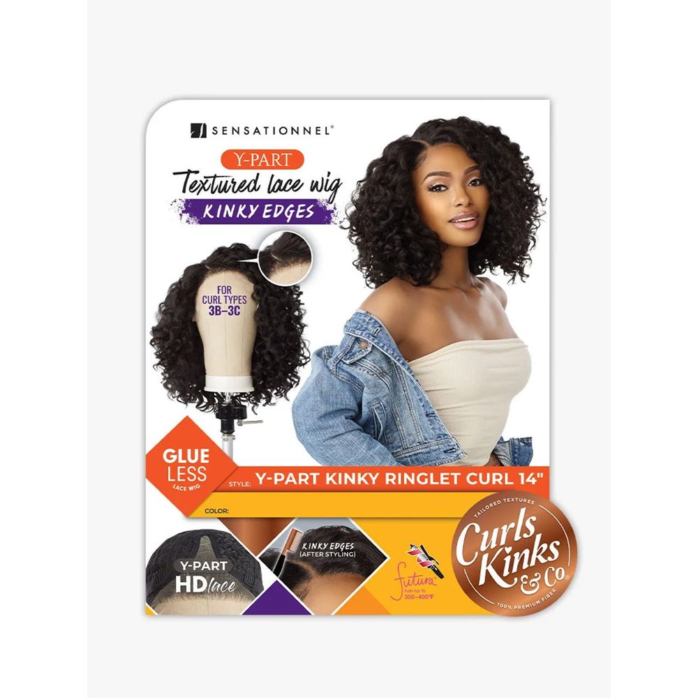 Sensationnel Curls Kinks & Co. HD Lace Y‑Part Wig – Kinky Ringlet Curl 14″ - Beauty Exchange Beauty Supply