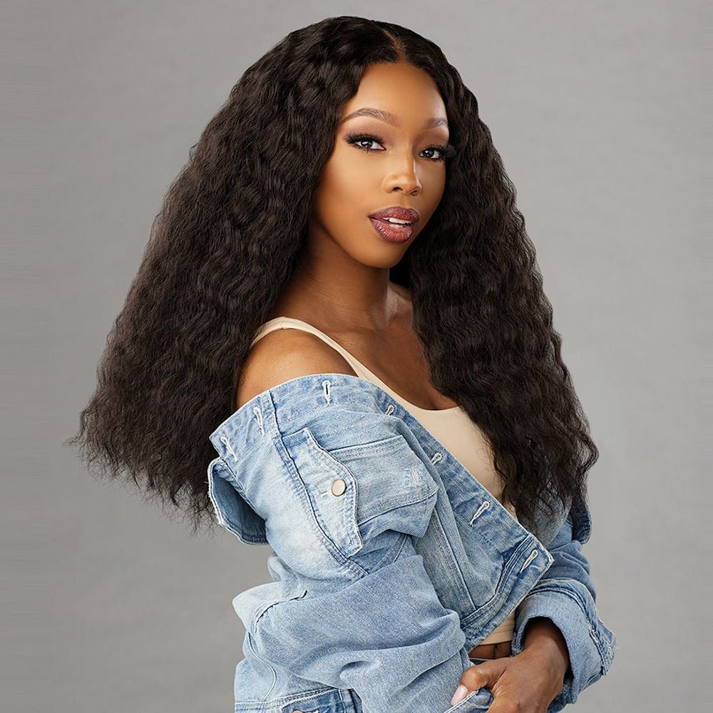 Sensationnel Curls Kinks & Co Kinky Edges Y Part HD Lace Wig - Kinky Braid Out 20" - Beauty Exchange Beauty Supply