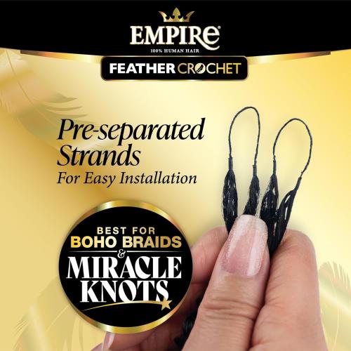 Sensationnel Empire 100% Human Hair Feather Crochet – Deep Wave - Beauty Exchange Beauty Supply