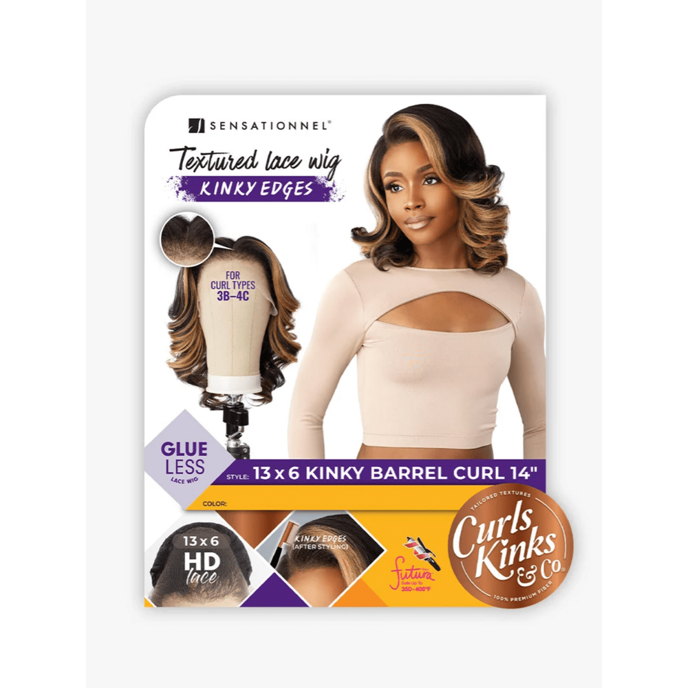 Sensationnel Kinky Edges 13x6 – Kinky Barrel Curl 14" - Beauty Exchange Beauty Supply