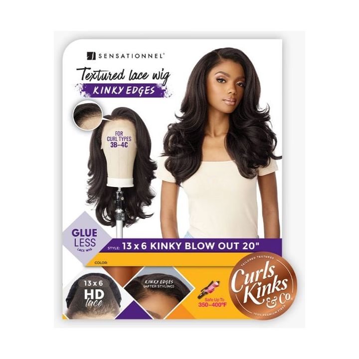 Sensationnel Kinky Edges 13x6 Synthetic HD Lace Front Wig - Kinky Blow Out 20" - Beauty Exchange Beauty Supply