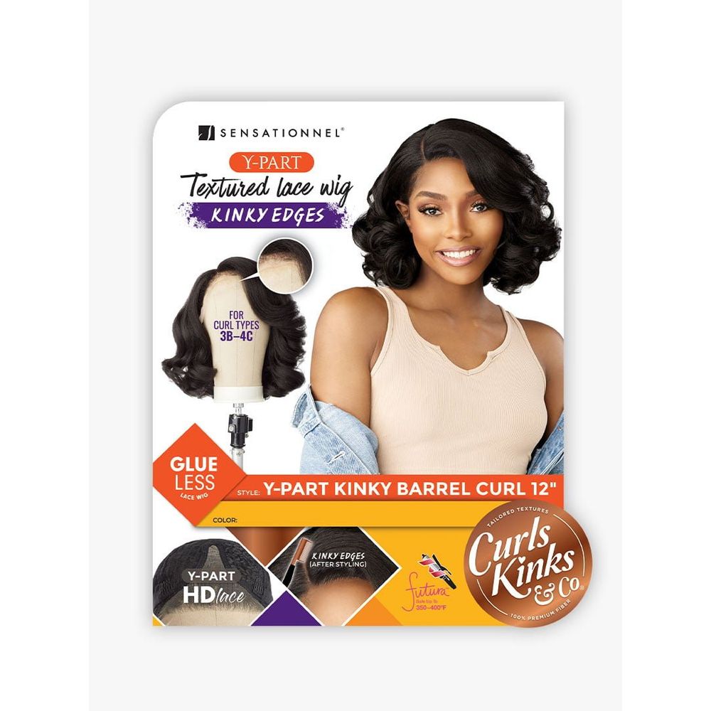 Sensationnel Kinky Edges Y - Part HD Lace Wig – Barrel Curl 12" - Beauty Exchange Beauty Supply