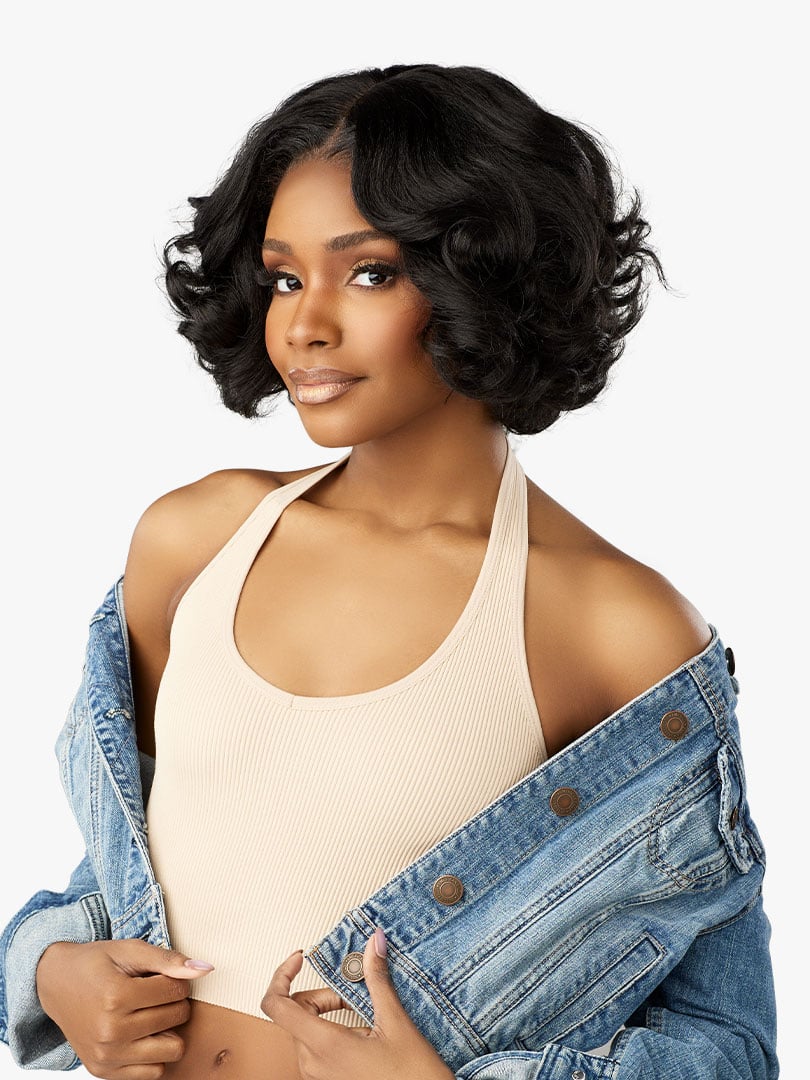 Sensationnel Kinky Edges Y - Part HD Lace Wig – Kinky Roller Set 10" - Beauty Exchange Beauty Supply