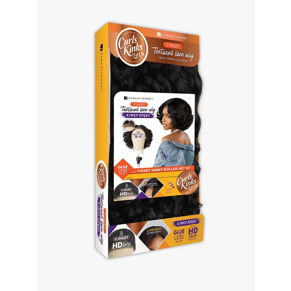 Sensationnel Kinky Edges Y - Part HD Lace Wig – Kinky Roller Set 10" - Beauty Exchange Beauty Supply