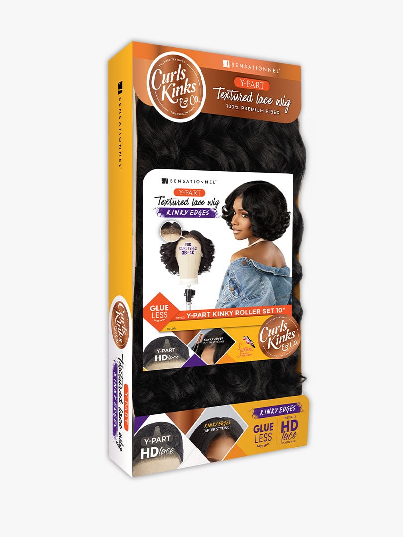 Sensationnel Kinky Edges Y - Part HD Lace Wig – Kinky Roller Set 10" - Beauty Exchange Beauty Supply