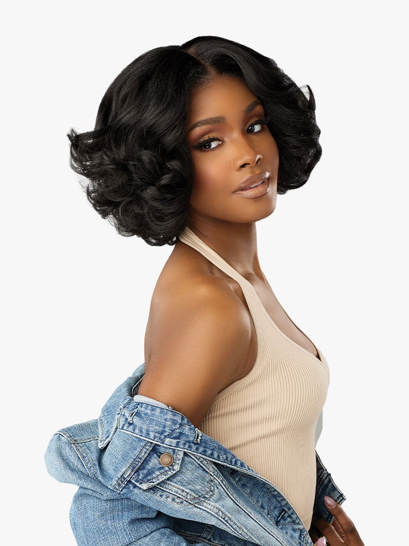 Sensationnel Kinky Edges Y - Part HD Lace Wig – Kinky Roller Set 10" - Beauty Exchange Beauty Supply