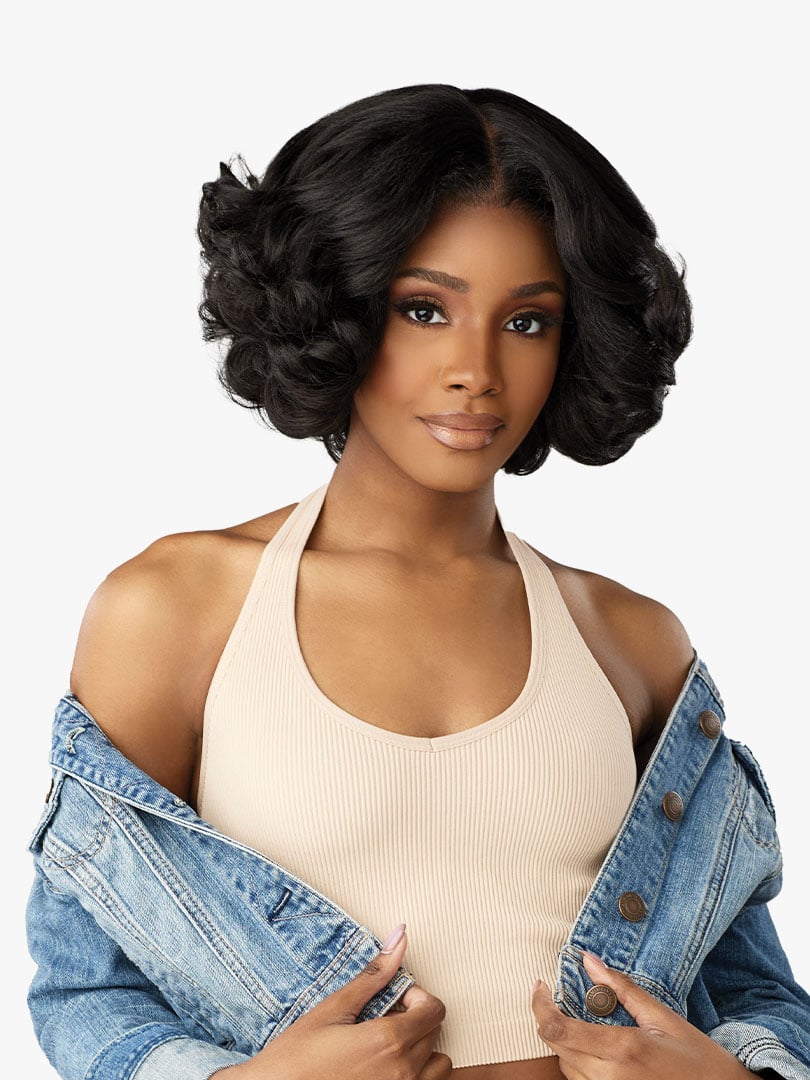 Sensationnel Kinky Edges Y - Part HD Lace Wig – Kinky Roller Set 10" - Beauty Exchange Beauty Supply