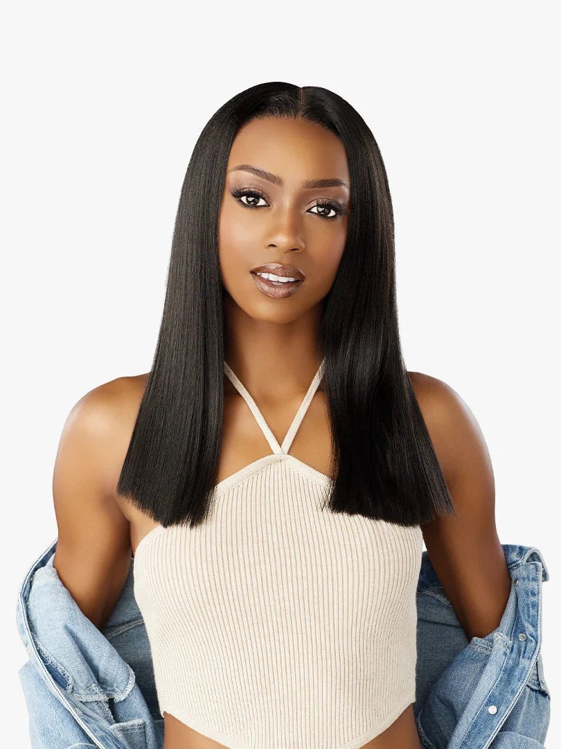 Sensationnel Kinky Edges Y - Part HD Lace Wig – Kinky Silk Pressed 18" - Beauty Exchange Beauty Supply