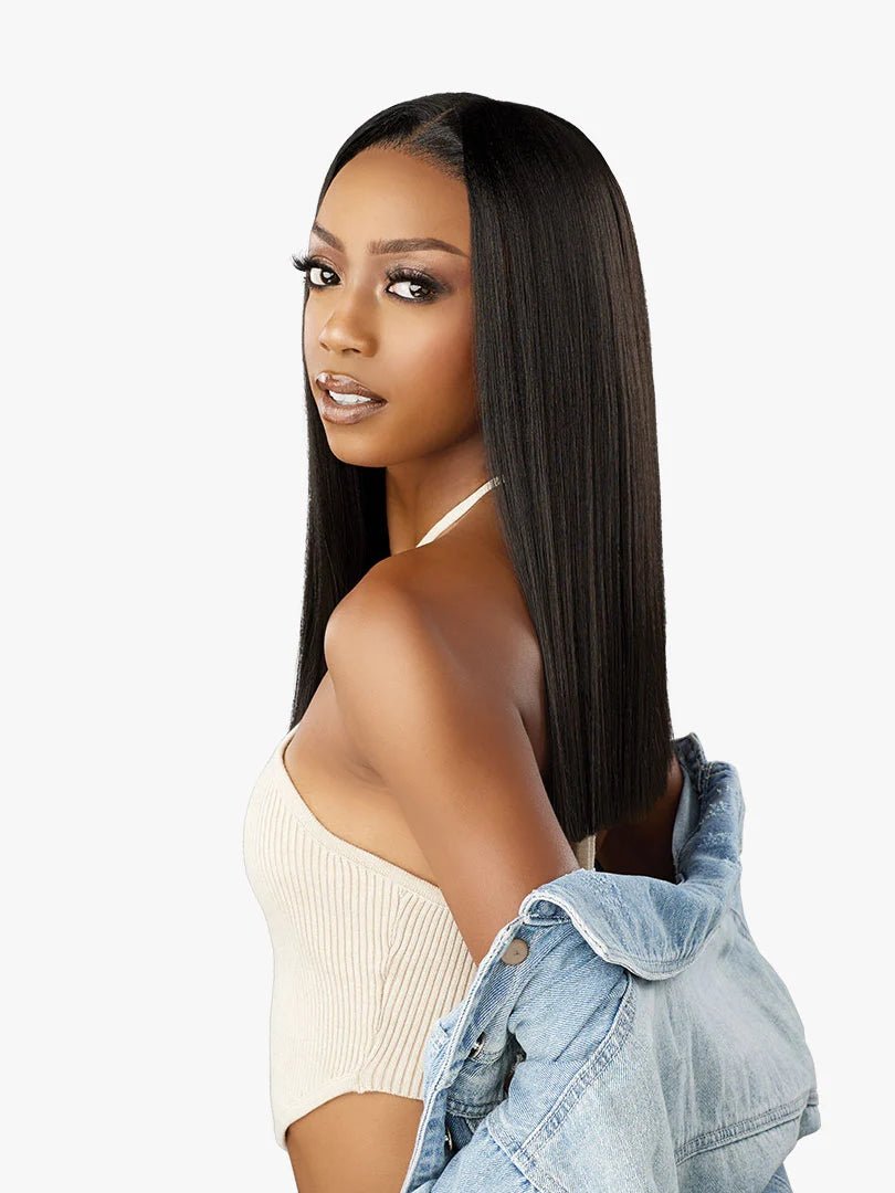 Sensationnel Kinky Edges Y - Part HD Lace Wig – Kinky Silk Pressed 18" - Beauty Exchange Beauty Supply