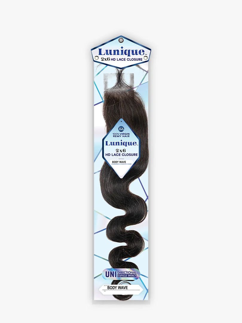 Sensationnel Lunique 2×6 HD Lace Closure – Body Wave - Beauty Exchange Beauty Supply