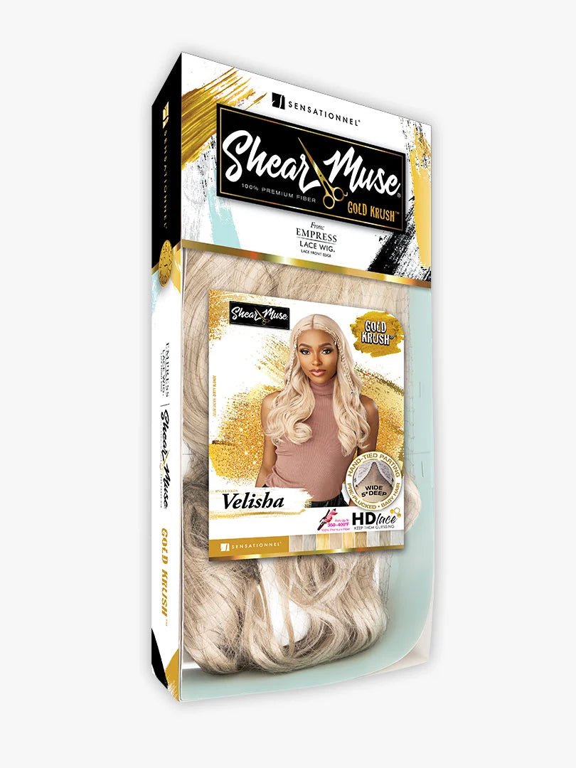 Sensationnel Shear Muse Gold Krush Series Synthetic HD Lace Front Wig - Velisha - Beauty Exchange Beauty Supply