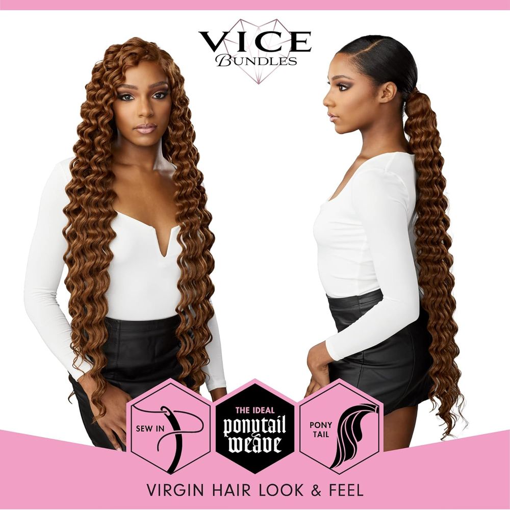 Sensationnel Vice Bundles – Deep Twist 30" | Synthetic Virgin Hair Dupe | Soft Twist Curl for Sew - In & Ponytail Styles - Beauty Exchange Beauty Supply
