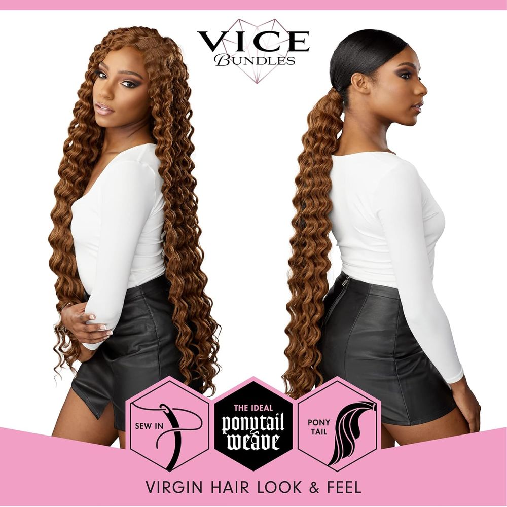 Sensationnel Vice Bundles – Deep Twist 30" | Synthetic Virgin Hair Dupe | Soft Twist Curl for Sew - In & Ponytail Styles - Beauty Exchange Beauty Supply