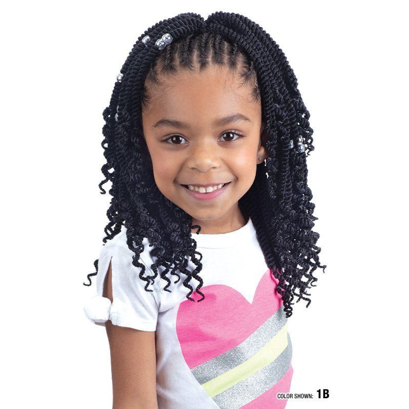 Shake n Go 3X Kids Senegal Twist with Curls 8" – Pre - Twisted Crochet Hair for Kids | Lightweight, Soft & Tangle - Free - Beauty Exchange Beauty Supply