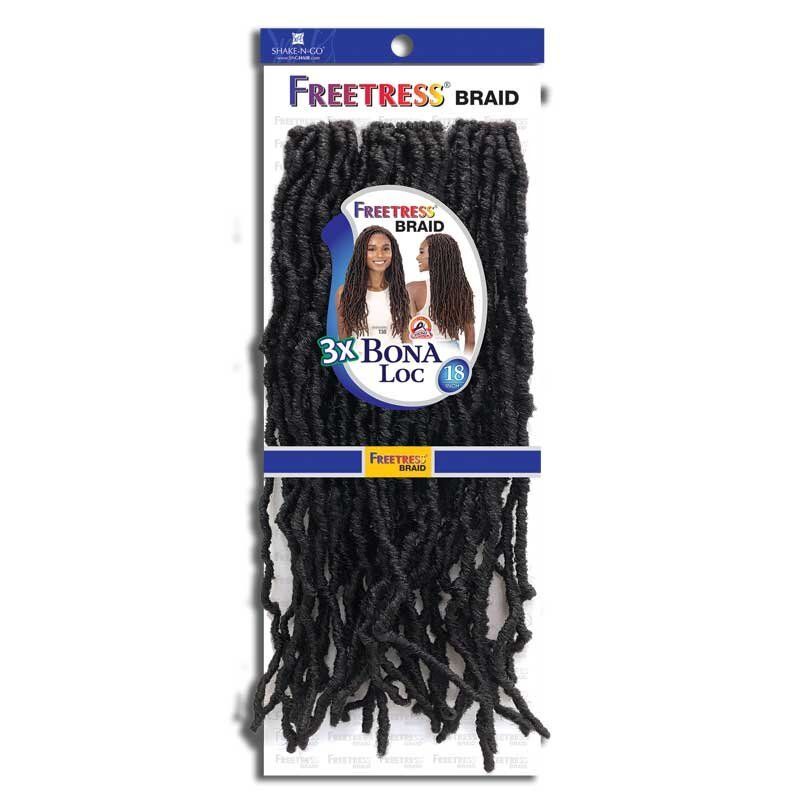 Shake n Go Freetress 3X Bona Loc 18" – Pre - Made Crochet Faux Locs | Lightweight, Soft Texture & Natural Look - Beauty Exchange Beauty Supply