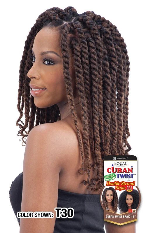 Shake N Go Freetress Equal Cuban Twist Braid - 12" - Beauty Exchange Beauty Supply