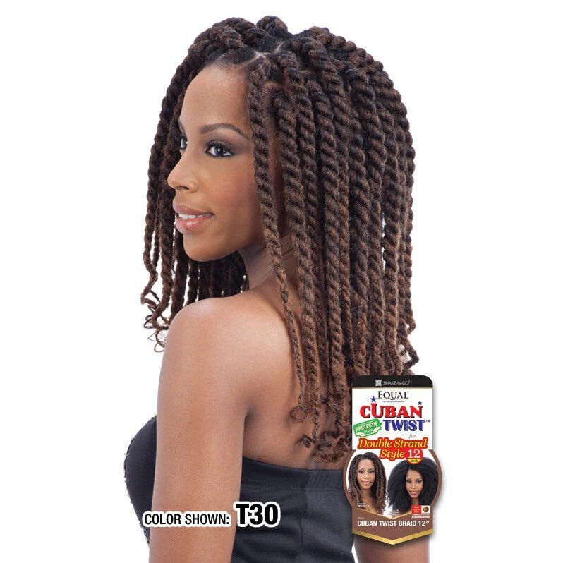 Shake N Go Freetress Equal Cuban Twist Braid - 12" - Beauty Exchange Beauty Supply