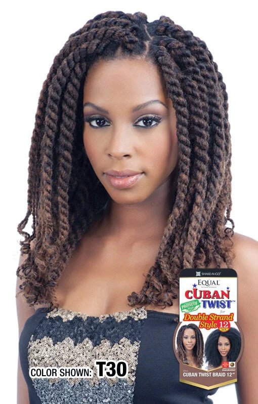 Shake N Go Freetress Equal Cuban Twist Braid - 12" - Beauty Exchange Beauty Supply