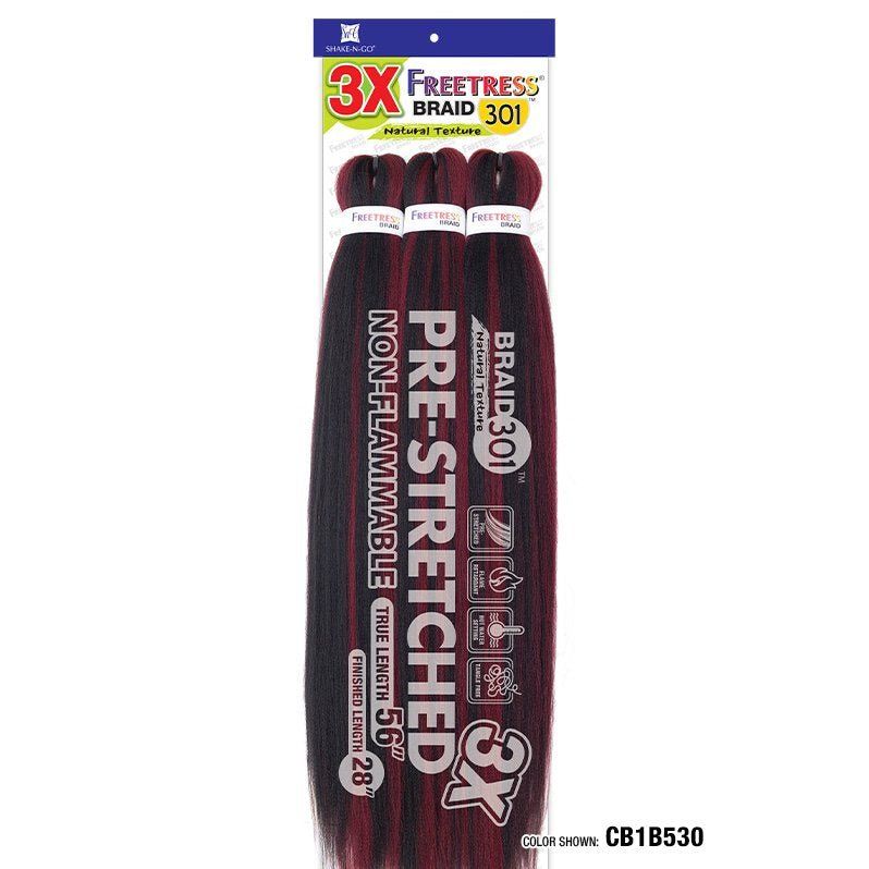 Shake n Go Freetress Synthetic Crochet Hair – 3X Braid 301 56″ - Beauty Exchange Beauty Supply
