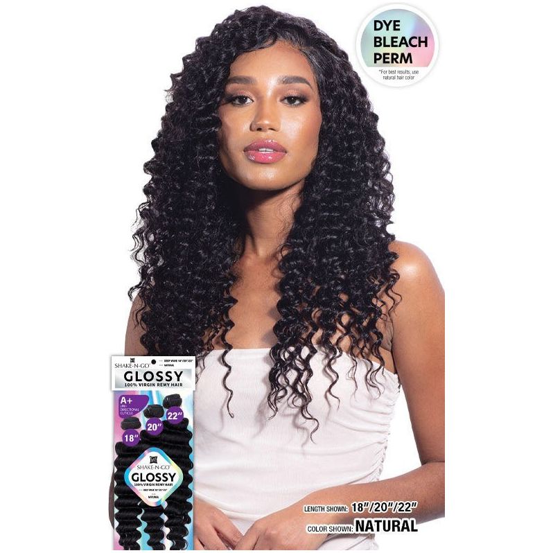 Shake-N-Go Glossy 100% Virgin Remy Hair Bundle Multipack - Deep Wave - Beauty Exchange Beauty Supply