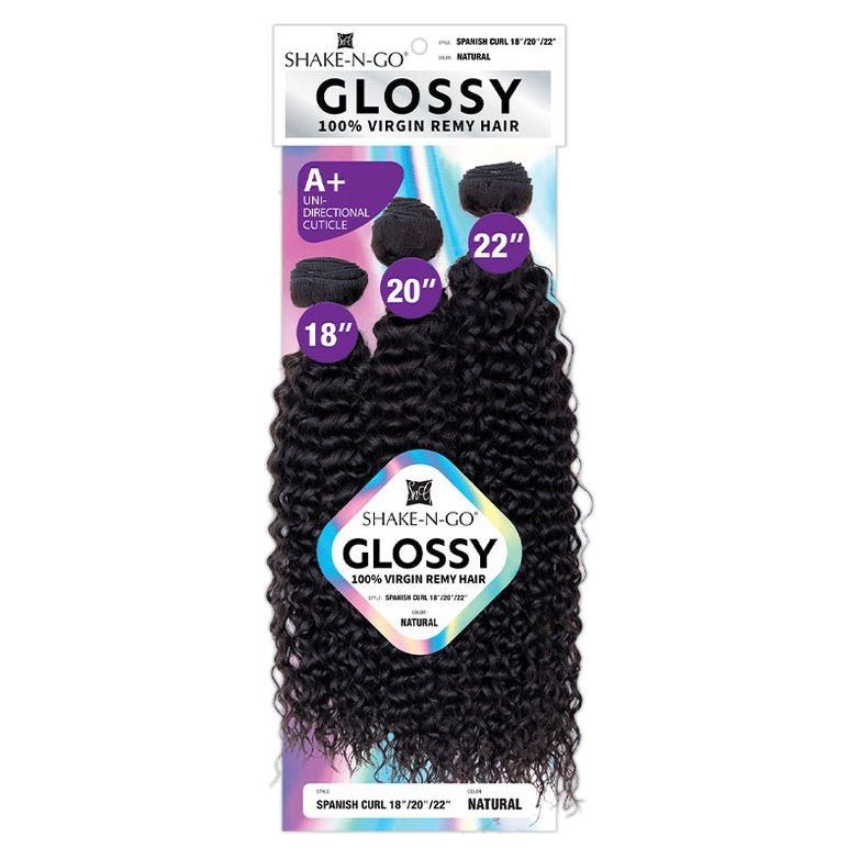 Shake-N-Go Glossy 100% Virgin Remy Hair Bundle Multipack - Spanish Wave - Beauty Exchange Beauty Supply