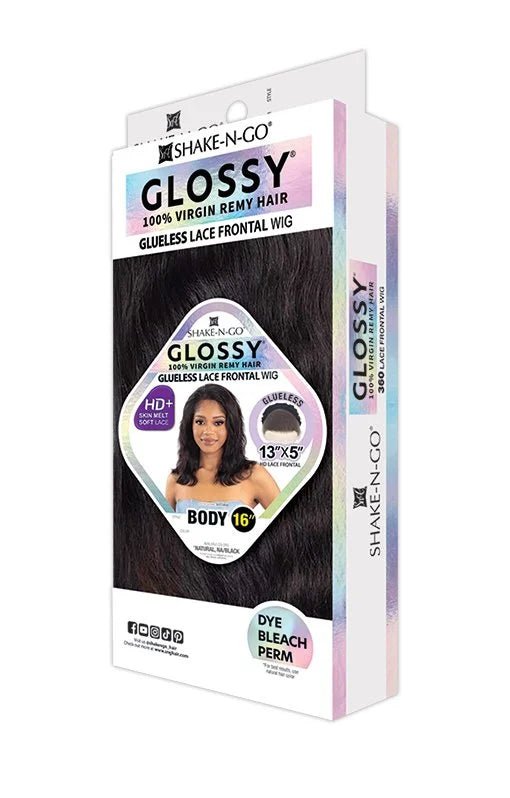 Shake N Go Glossy Glueless Lace Frontal Wig – Body 16" - Beauty Exchange Beauty Supply