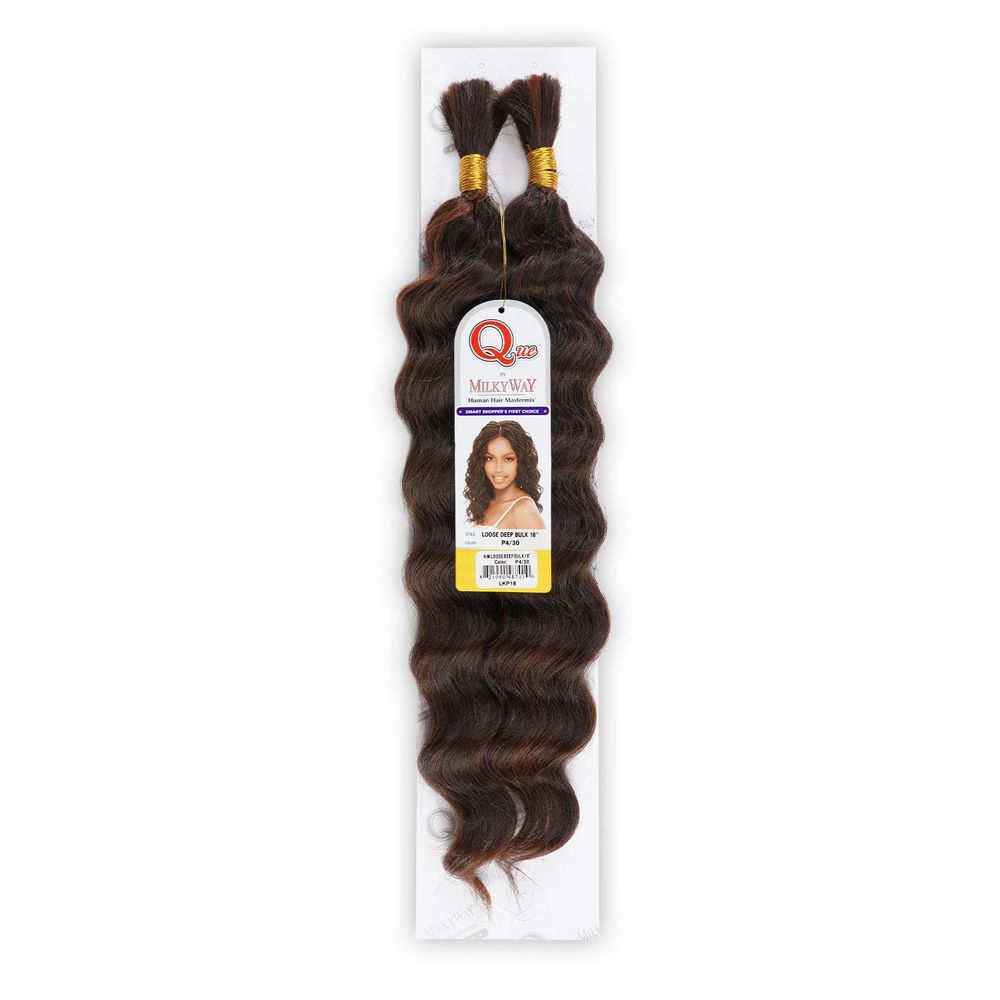 Shake N Go MilkyWay Que Human Hair Deep Bulk 18" | Soft, Defined Curls for Braids & Natural Styling - Beauty Exchange Beauty Supply
