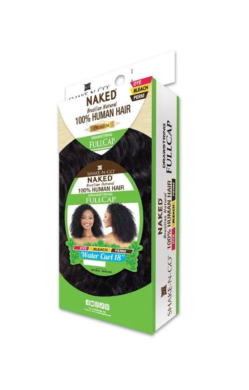 Shake N Go Naked Human Hair Half Wig – Water Curl 18" - Beauty Exchange Beauty Supply