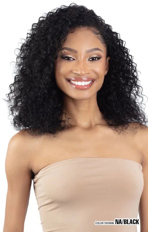 Shake N Go Naked Human Hair Half Wig – Water Curl 18" - Beauty Exchange Beauty Supply
