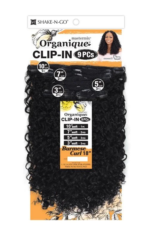 Shake N Go Organique 9pcs Clip-In - Burmese Curl 18" - Beauty Exchange Beauty Supply